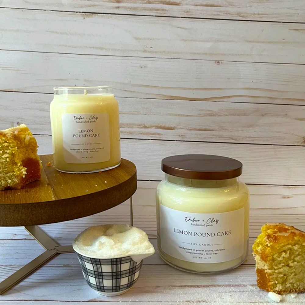 Lemon Pound Cake soy candle 16oz
